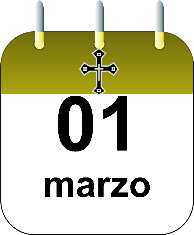 Santoral 1 de marzo Calendario